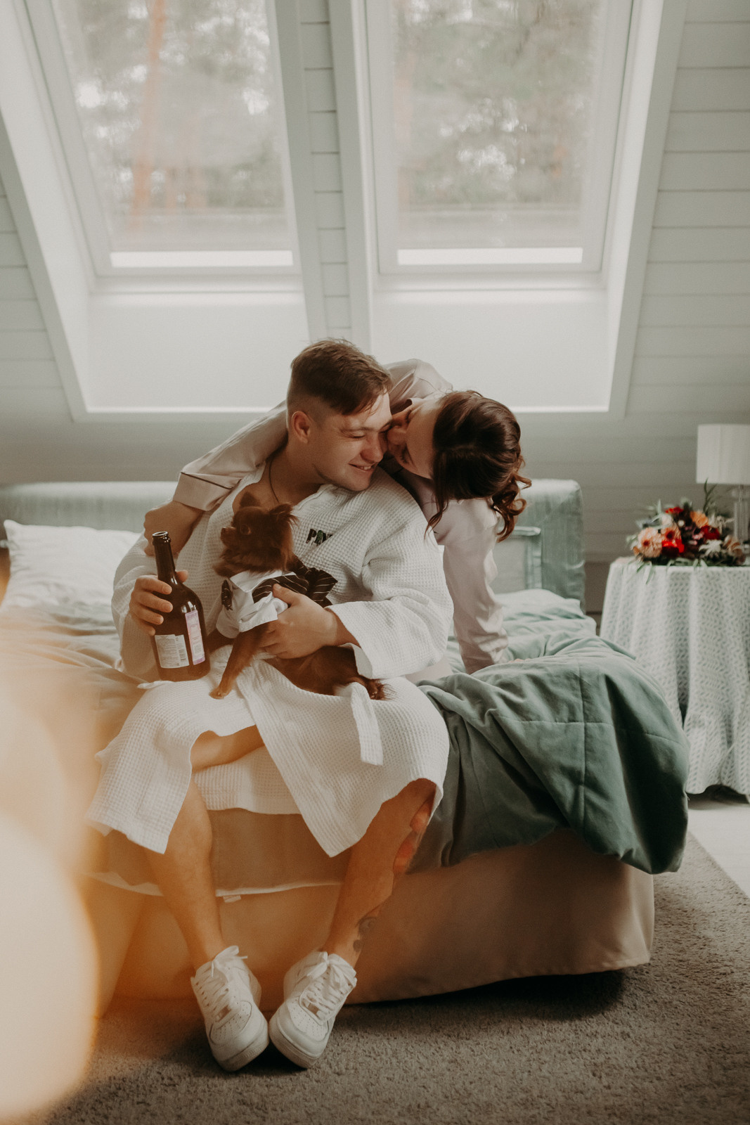 свадебная фотосессия с собакой лучший гость на свадьбе