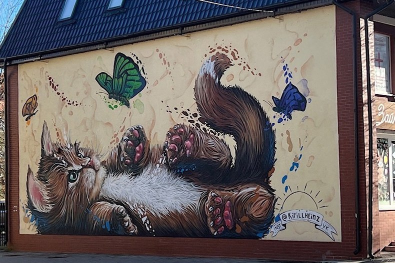 Граффити кошки