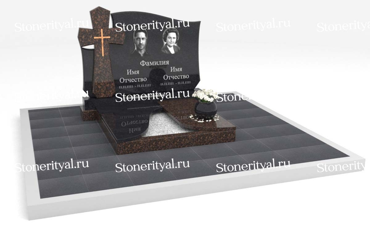 Семейные памятники. Изготовление и установка памятников в Москве и МО