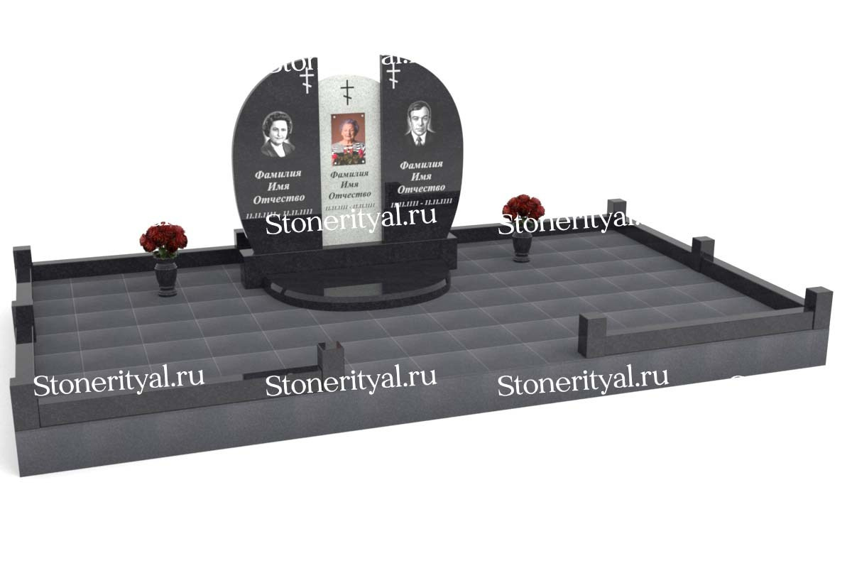 Семейные памятники. Изготовление и установка памятников в Москве и МО