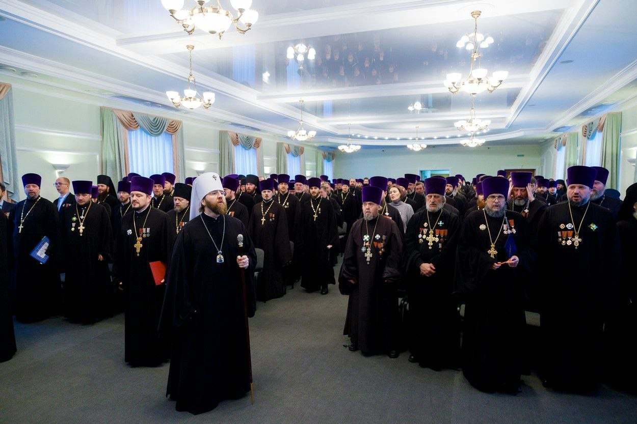 МИТРОПОЛИТ ИГНАТИЙ ВОЗГЛАВИЛ ЕЖЕГОДНОЕ ЕПАРХИАЛЬНОЕ СОБРАНИЕ ДУХОВЕНСТВА САРАТОВСКОЙ ЕПАРХИИ. Саратовское Северо-Западное благочиние