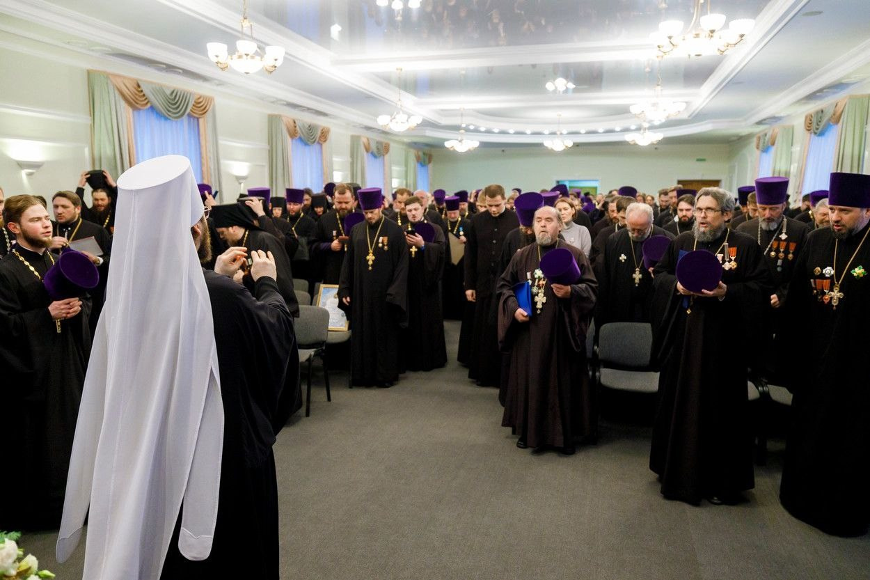 МИТРОПОЛИТ ИГНАТИЙ ВОЗГЛАВИЛ ЕЖЕГОДНОЕ ЕПАРХИАЛЬНОЕ СОБРАНИЕ ДУХОВЕНСТВА САРАТОВСКОЙ ЕПАРХИИ. Саратовское Северо-Западное благочиние