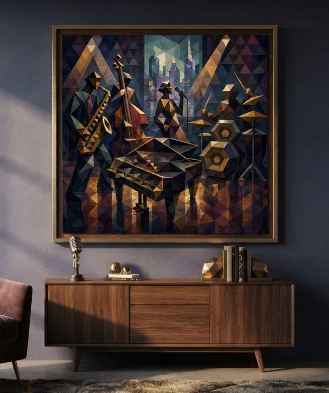 Джаз. Фракталокубизм. Эскиз NeoHand Art.