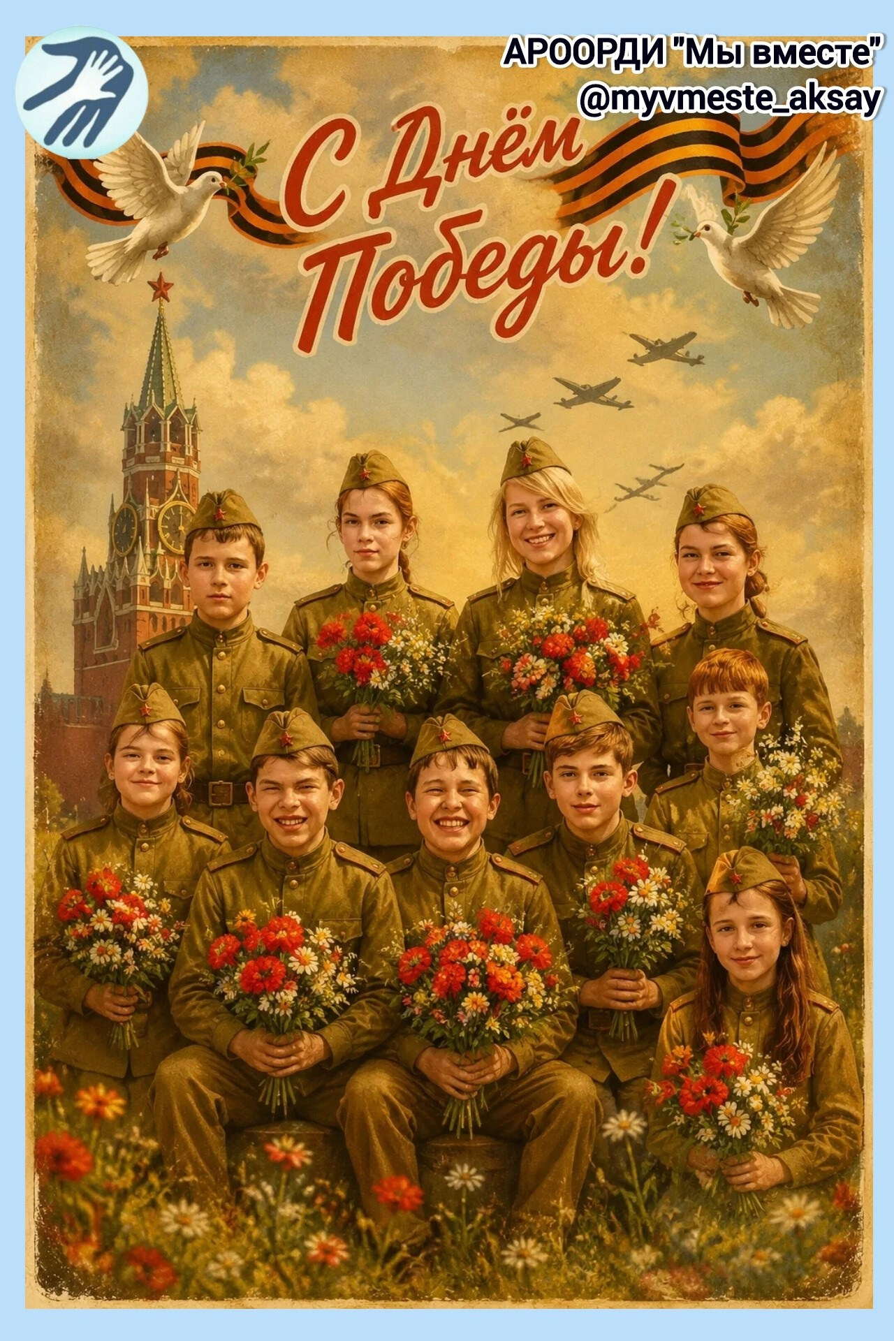 С Днём Победы! Мы помним подвиг, храним мир, гордимся вами! 🕊️🎖️