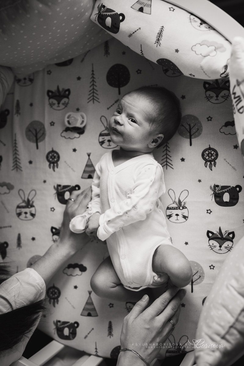 Фотосессия дома с новорожденным. Фотограф новорожденных в Магнитогорске Ксюша Борисова