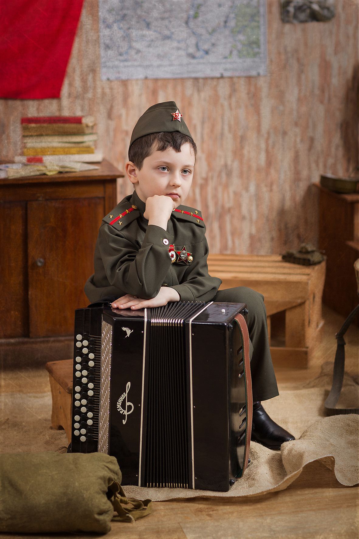 Фотосессия в военной форме.