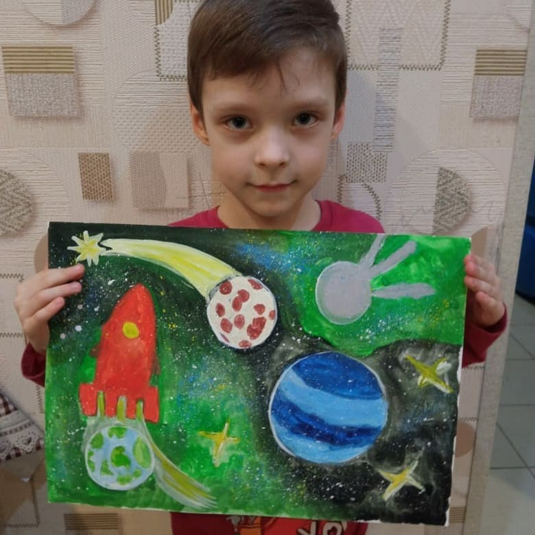 60 лет космической эры: наши дети рисуют звёзды!