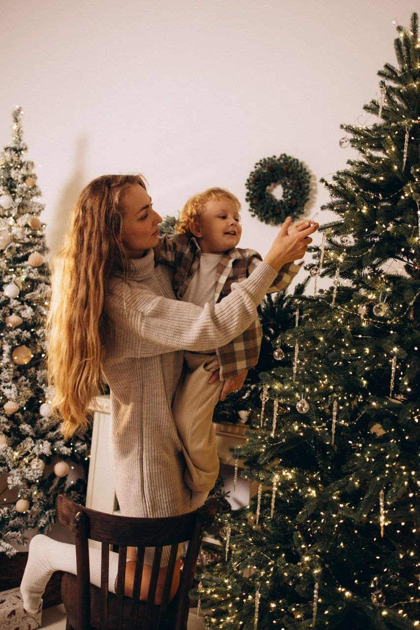 Новогодняя фотосессия семейная в Мытищах. Фотостудия «Птичка» Мытищи,
