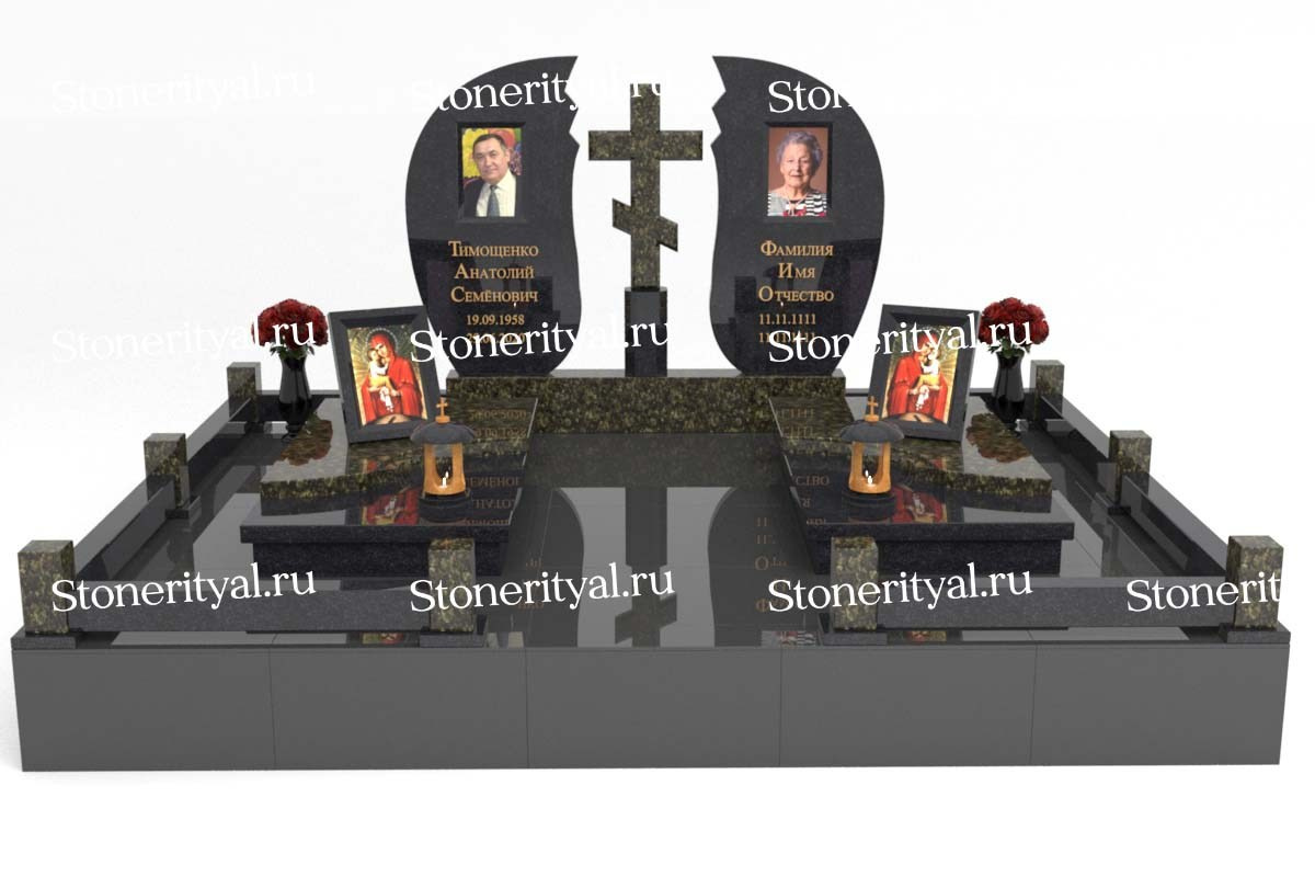 Семейные памятники. Изготовление и установка памятников в Москве и МО