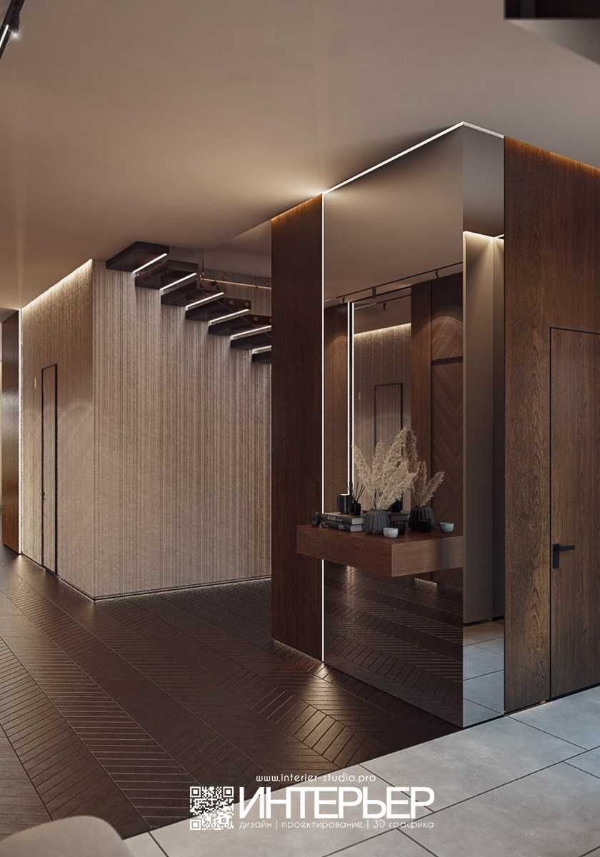 Дизайн-проект дома Тамирлана и Айшат. Корректировки по 3D визуализации гостиной-кухни-прихожей. Дизайн интерьера, 3D визуализация и 3D моделирование. Создание проектов и чертежей. КМВ: Кисловодск, Пятигорск, Ессентуки и удаленно