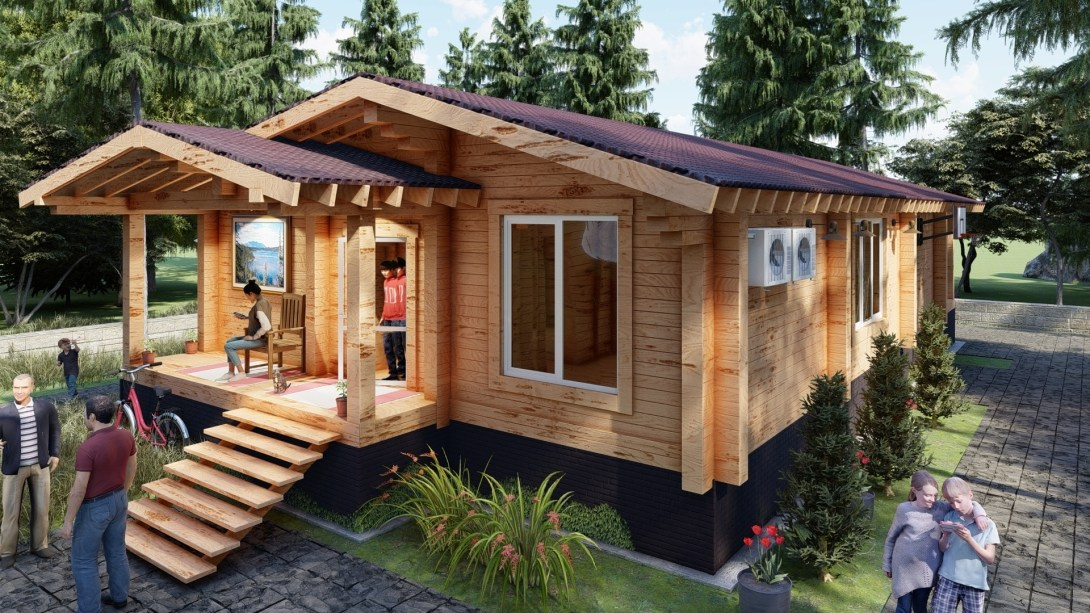 Студия + 3 спальни 112 м². Уральский завод Профилированного бруса в Челябинске