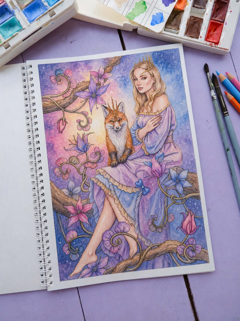 Mystary Charm авторская раскраска от художника Алёны Лазаревой. Раскраски Алёны Лазаревой