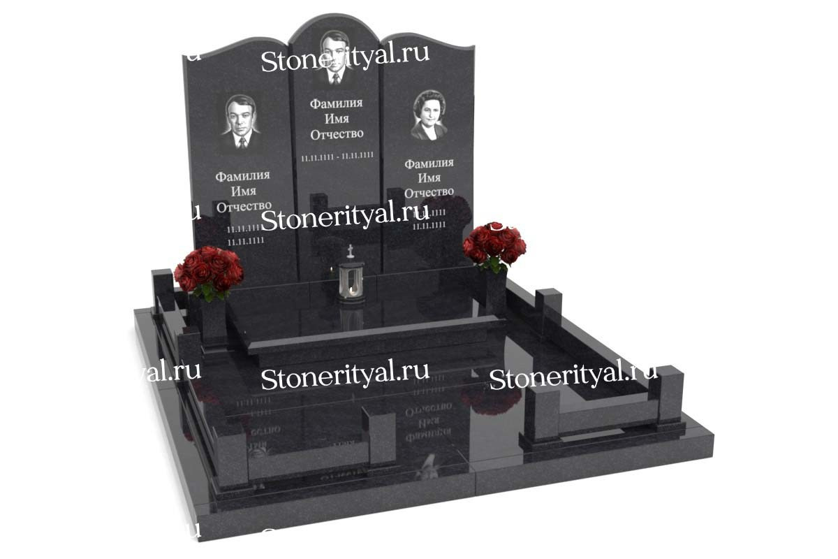 Семейные памятники. Изготовление и установка памятников в Москве и МО