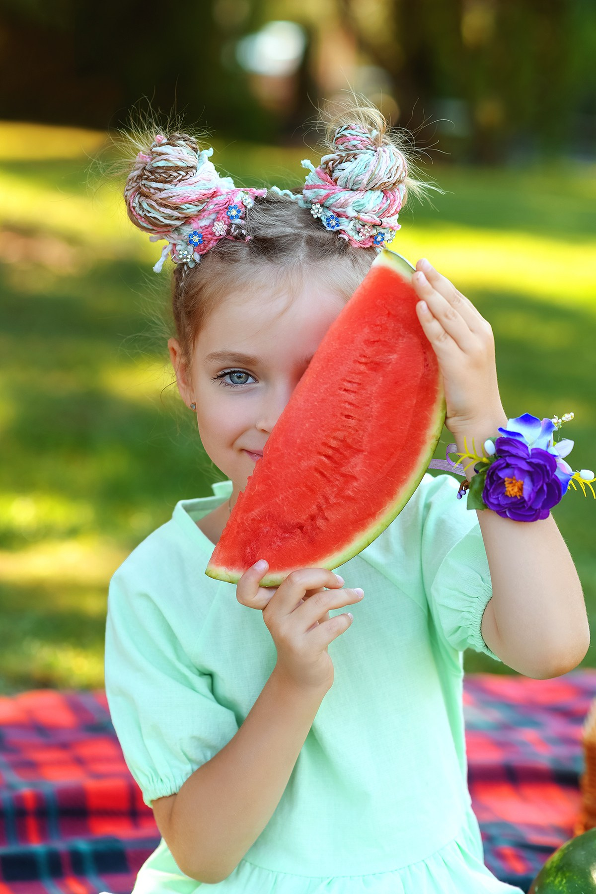 Детская съёмка с арбузами. Детский фотограф в Донецке Марина Пилипенко