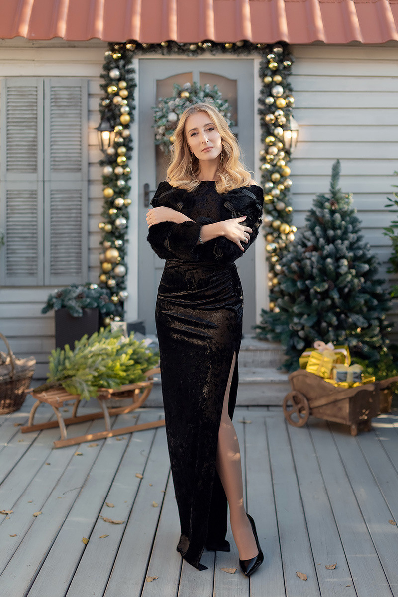 Женская индивидуальная новогодняя фотосессия в студии. Свадебный фотограф, фотосъемка в Крыму, Севастополе, Симферополе, Ялте