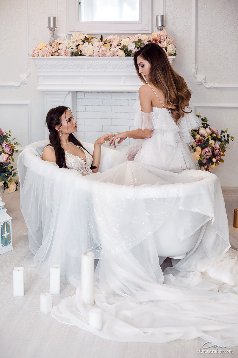 Утро невесты в студии. Свадебный фотограф, фотосъемка в Крыму, Севастополе, Симферополе, Ялте