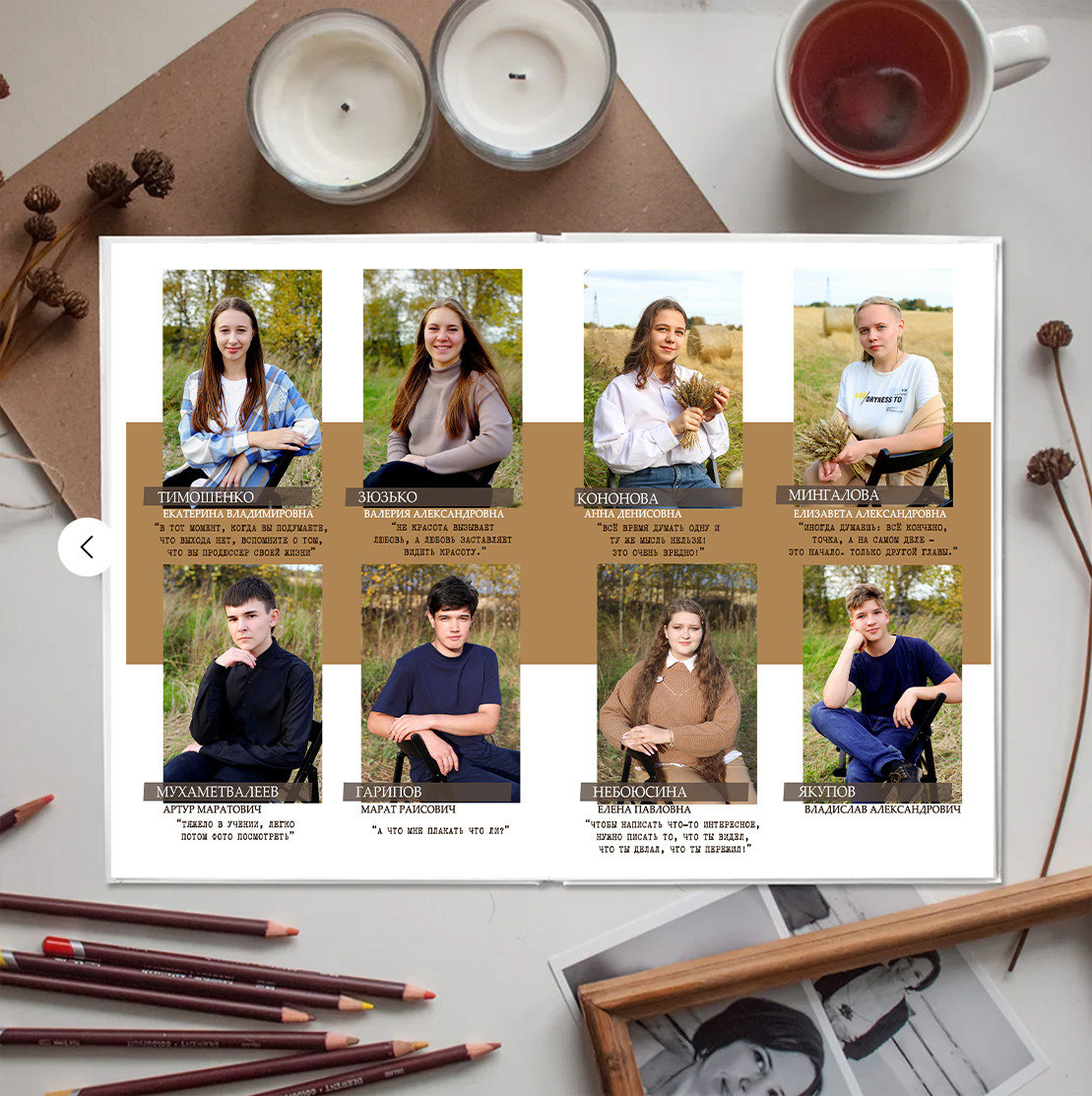 Примеры старшие классы. Школьная фотография Поповы