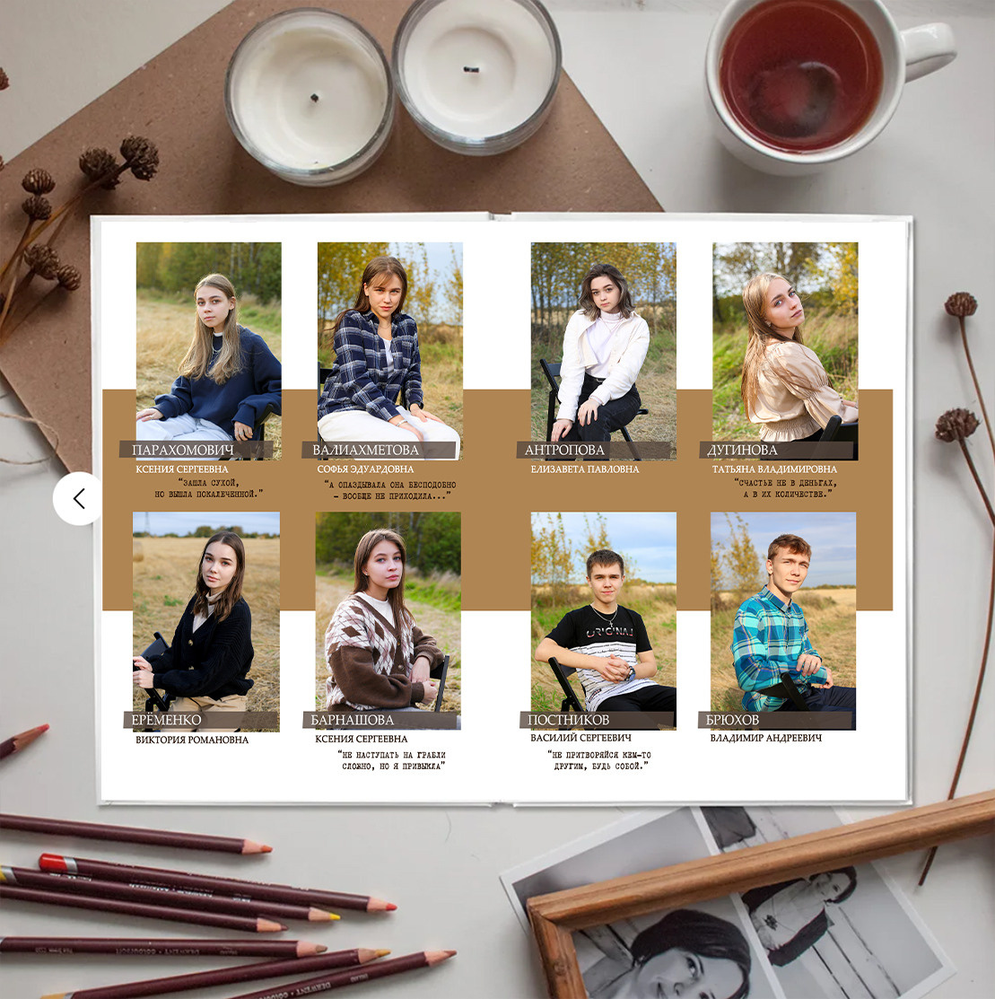 Примеры старшие классы. Школьная фотография Поповы