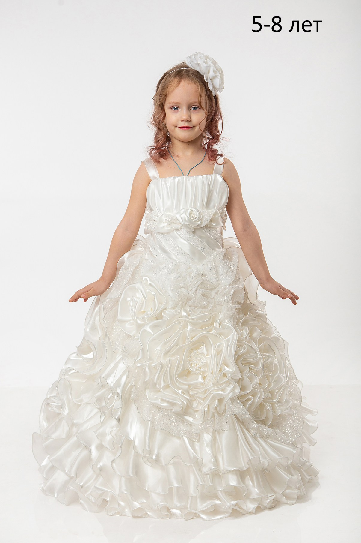 Прокат костюмов. Прокат белого пышного платья для девочек Темиртау