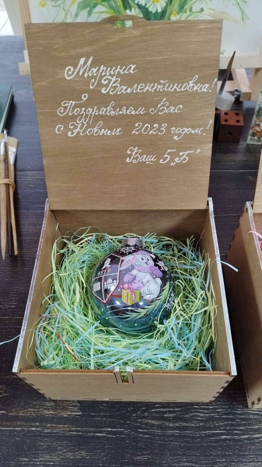 Елочный шар с росписью-Ваш лучший подарок на Новый Год. Арт-вечеринки и мастер-классы в Москве для взрослых и детей