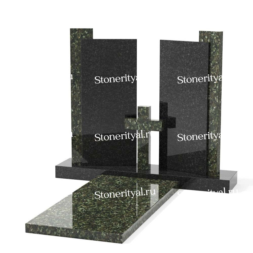 Комбинированные памятники на двоих. Изготовление и установка памятников в Москве и МО