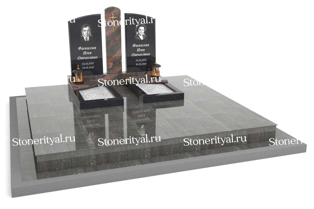 Семейные памятники. Изготовление и установка памятников в Москве и МО