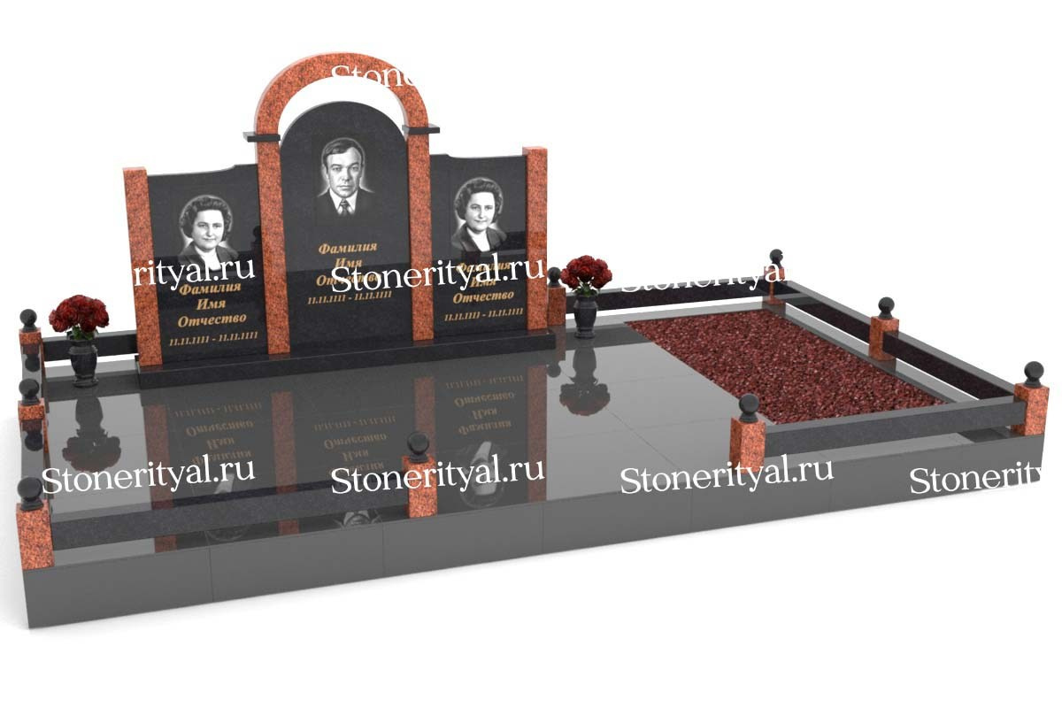 Семейные памятники. Изготовление и установка памятников в Москве и МО