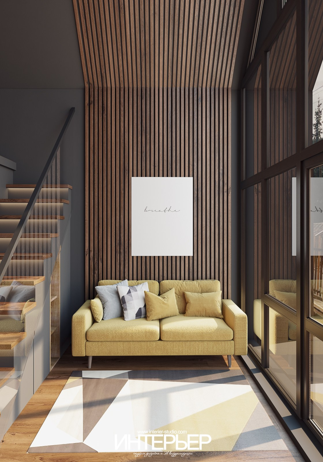 Дизайн-проект интерьера гостевого дома Барн-Хаус. г. Кисловодск, ул. Прудная. Дизайн интерьера, 3D визуализация и 3D моделирование. Создание проектов и чертежей. КМВ: Кисловодск, Пятигорск, Ессентуки и удаленно