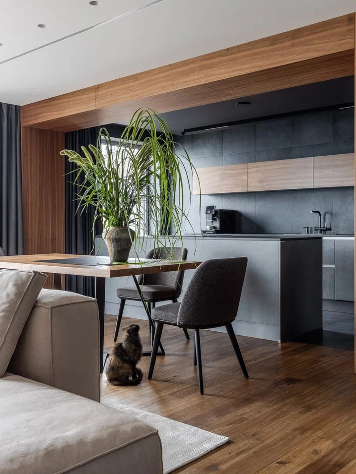 Квартира для молодого IT-специалиста площадью 250 м² на 21 этаже. Студия дизайна интерьера «Строчка» | Москва, Санкт-Петербург, Самара, Казань, Тольятти, Ульяновск и другие города России