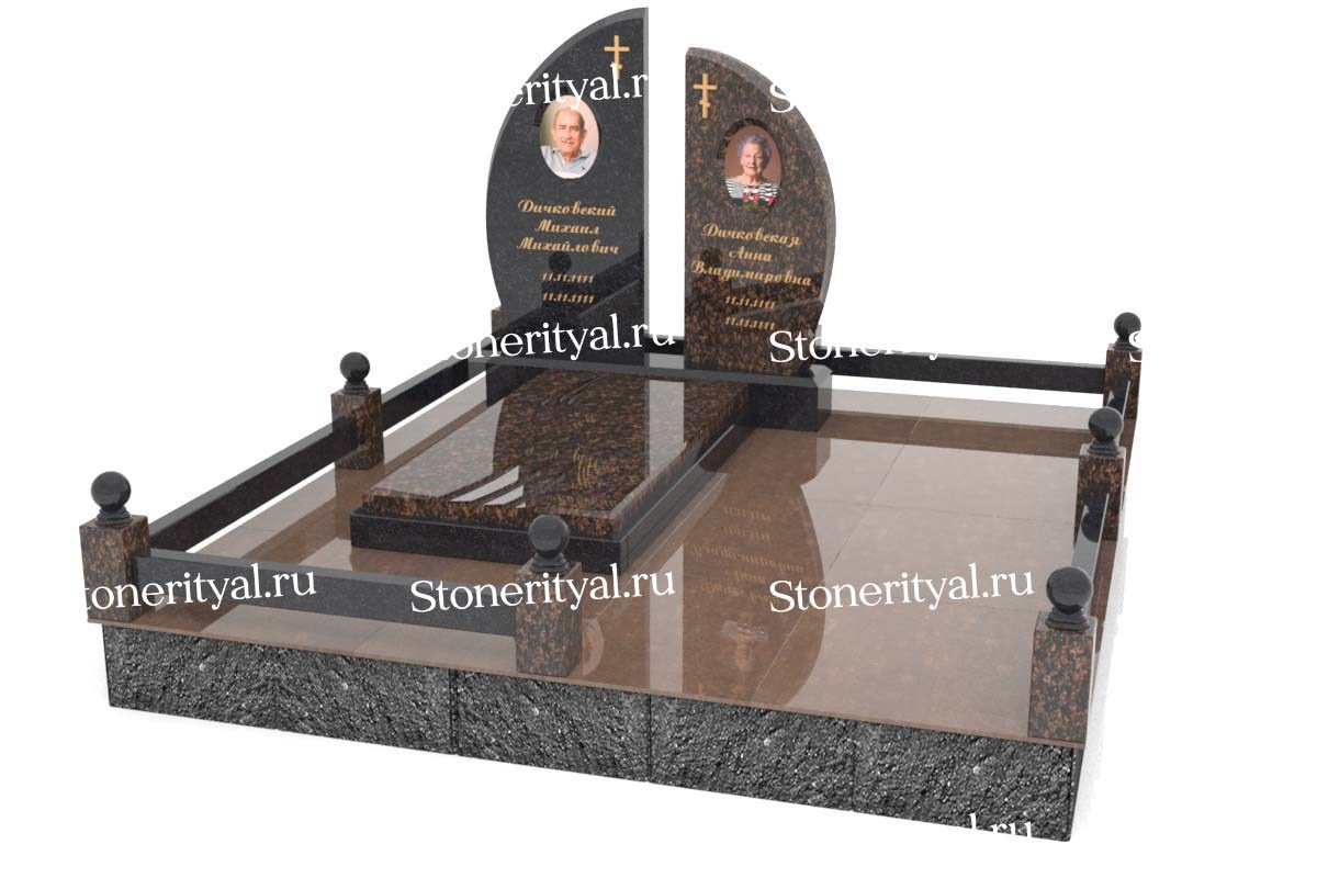 Семейные памятники. Изготовление и установка памятников в Москве и МО