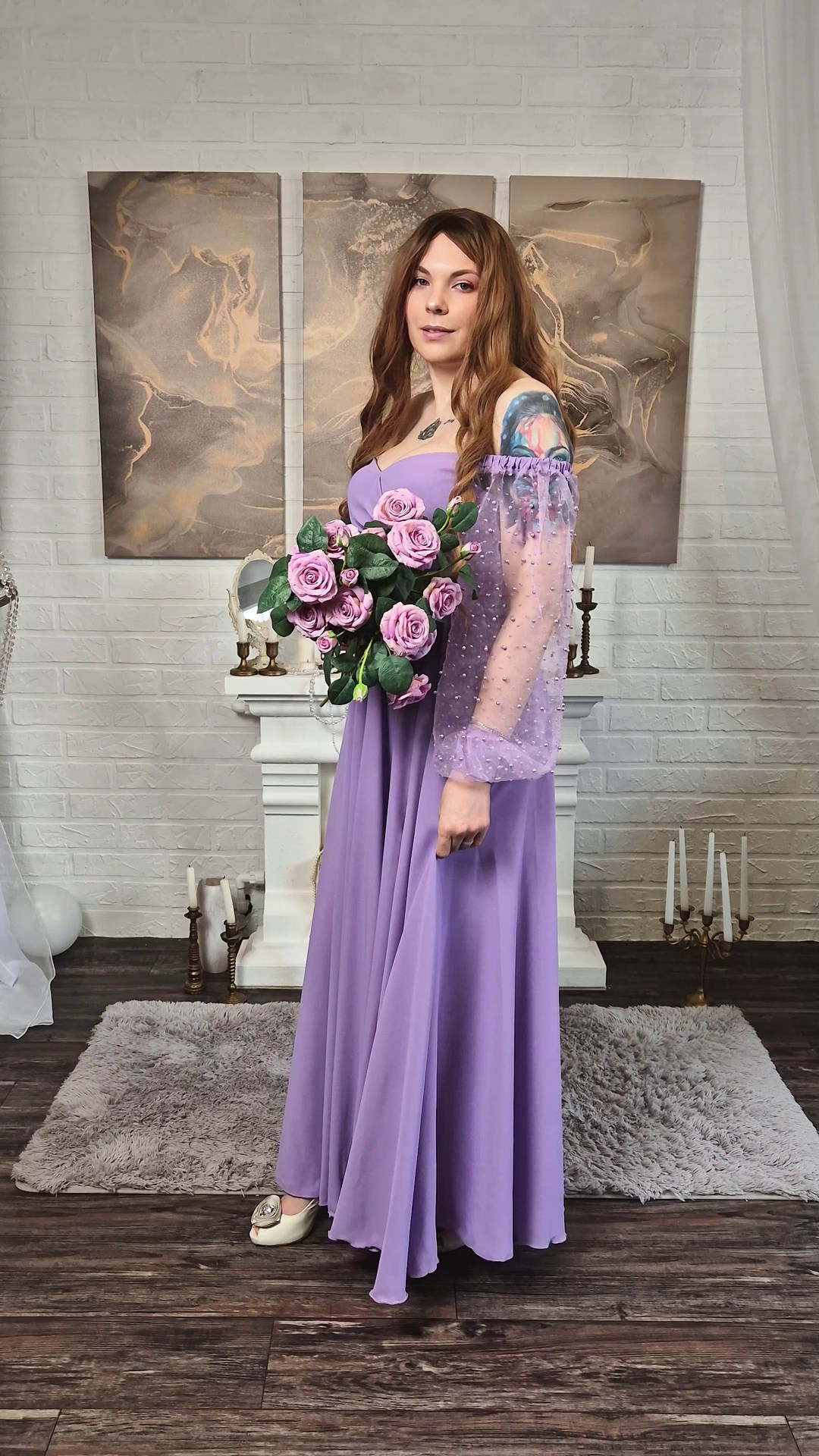 Длинные платья. Интерьерная фотостудия Background в Омске