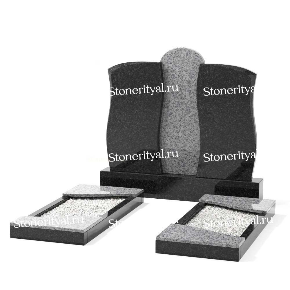 Комбинированные памятники на двоих. Изготовление и установка памятников в Москве и МО