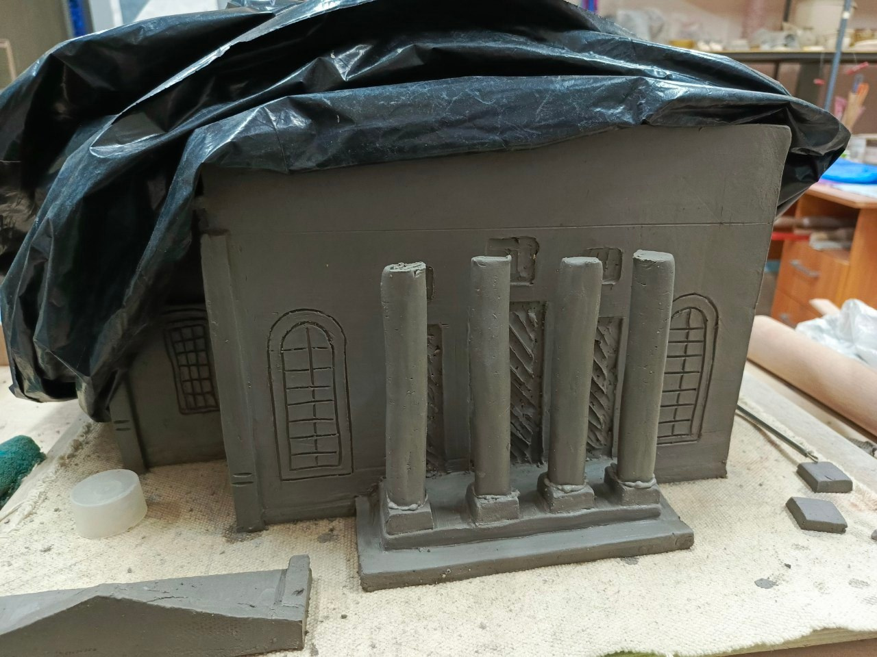 Лепим Троицкий собор. Этапы работы. Макет. Город. Легенды Старого Города.