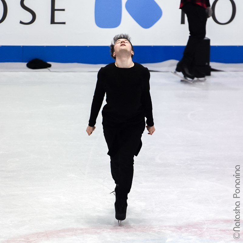 Misha Ge. Gala practice WC2018 in Milan. Russian figure skating photographer from Saint-Petersburg