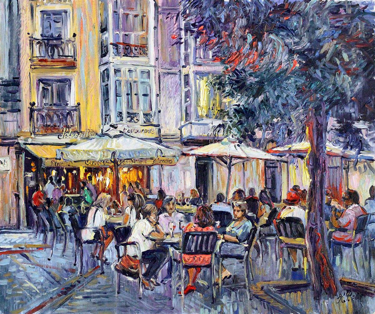 Terrace of Polvorilla restaurant before lunch.