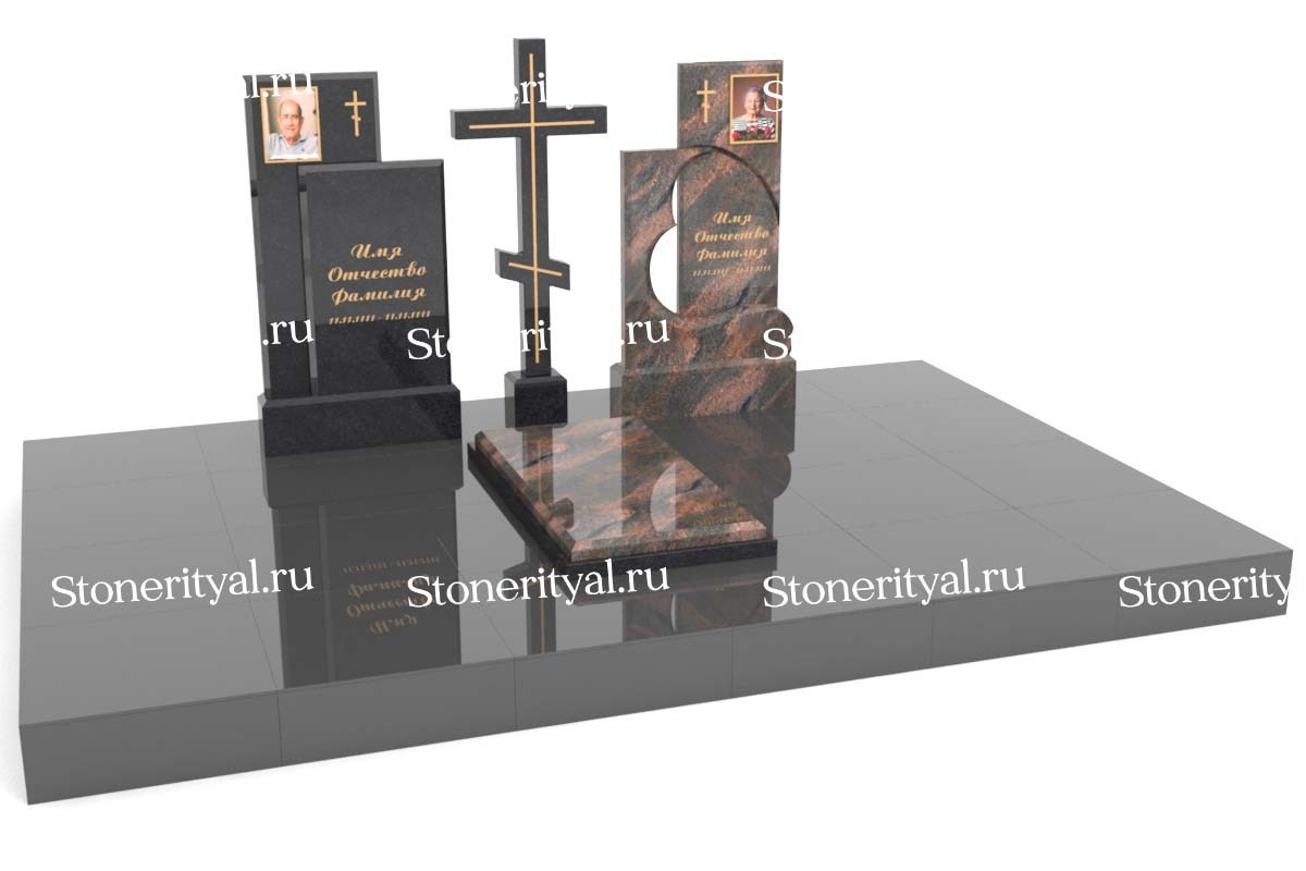 Семейные памятники. Изготовление и установка памятников в Москве и МО