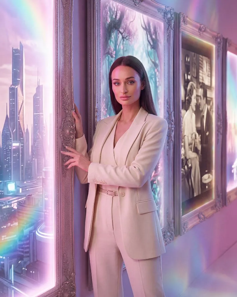 AI контент для оформления сайта и группы в ВК. Лиза Свет — фотограф и ai-creator