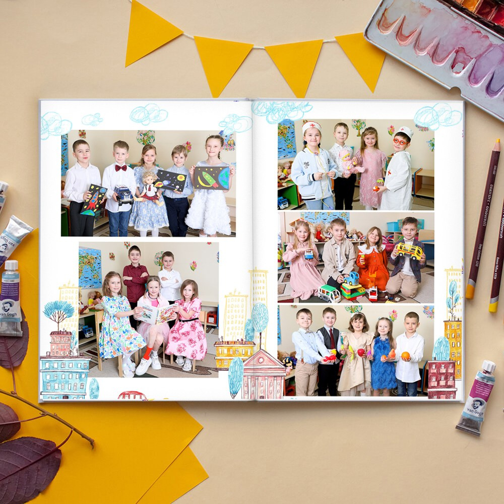 АЛЬБОМ 5 РАЗВОРОТОВ (10 страниц). Школьный фотограф Олеся Галатова