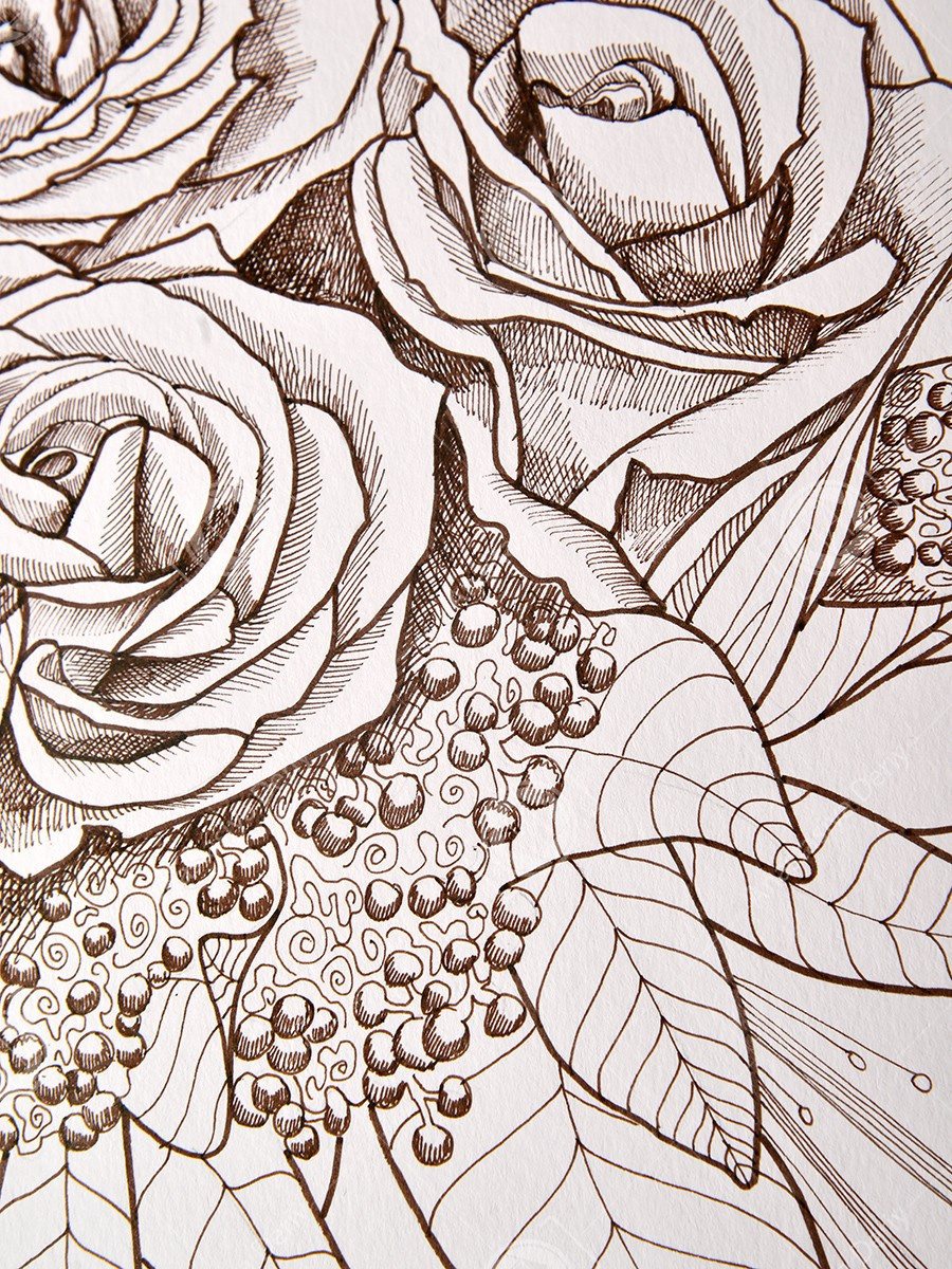 Букет с ирисами и розами. ФотоКисточка. Акварель. Арт-галерея картин Анастасии Дерий