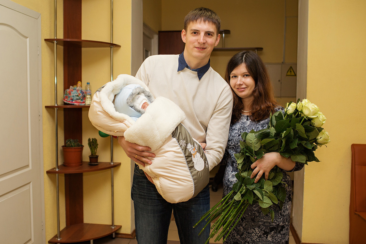 Фотосессия выписки из 13 роддома Санкт-Петербург