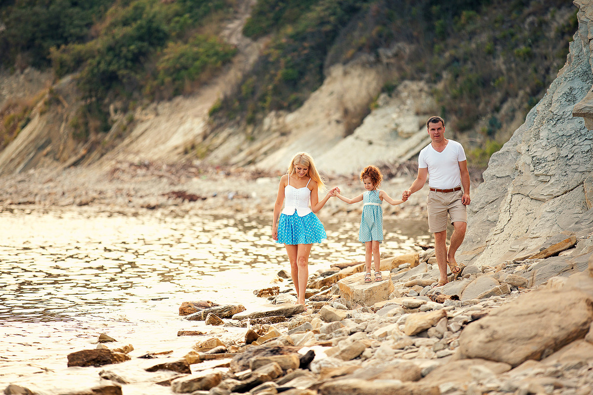 Семейная фотосессия на море