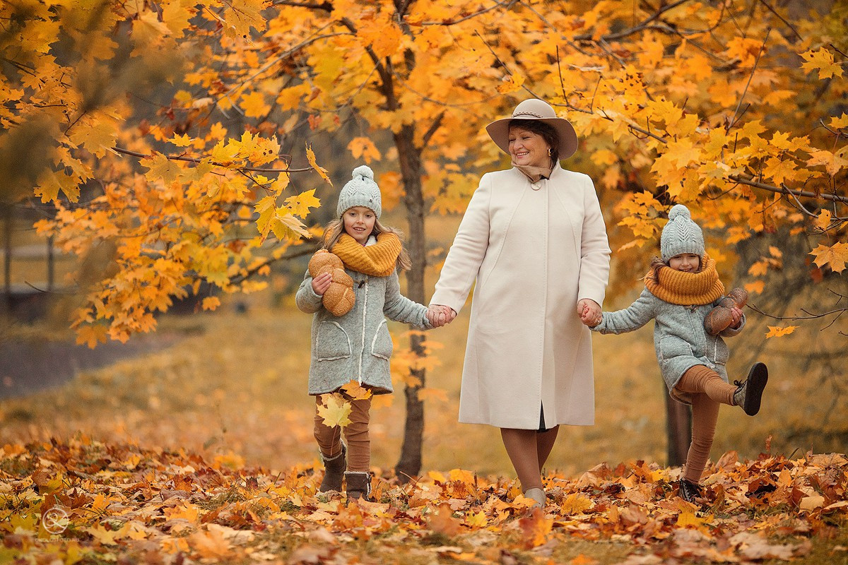 Фотосессия семьи с бабушкой и дедушкой, семейная фотосессия