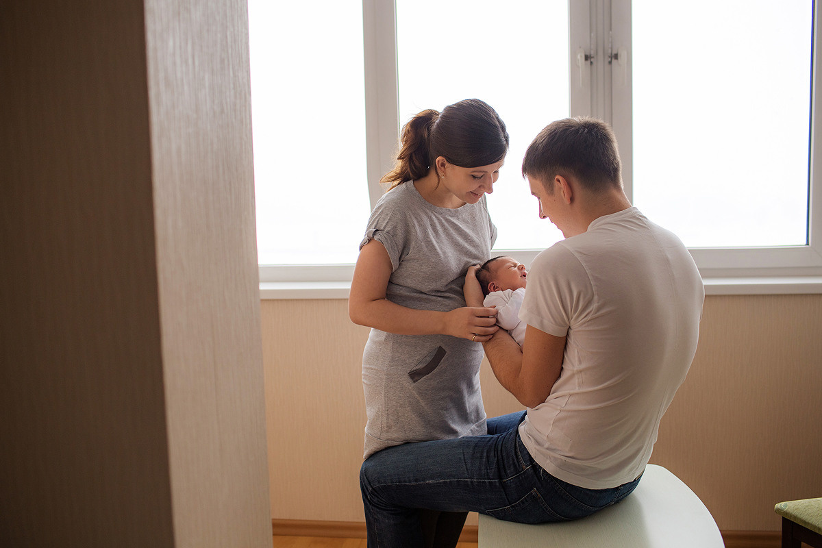 Фотосессия выписки из 13 роддома Санкт-Петербург
