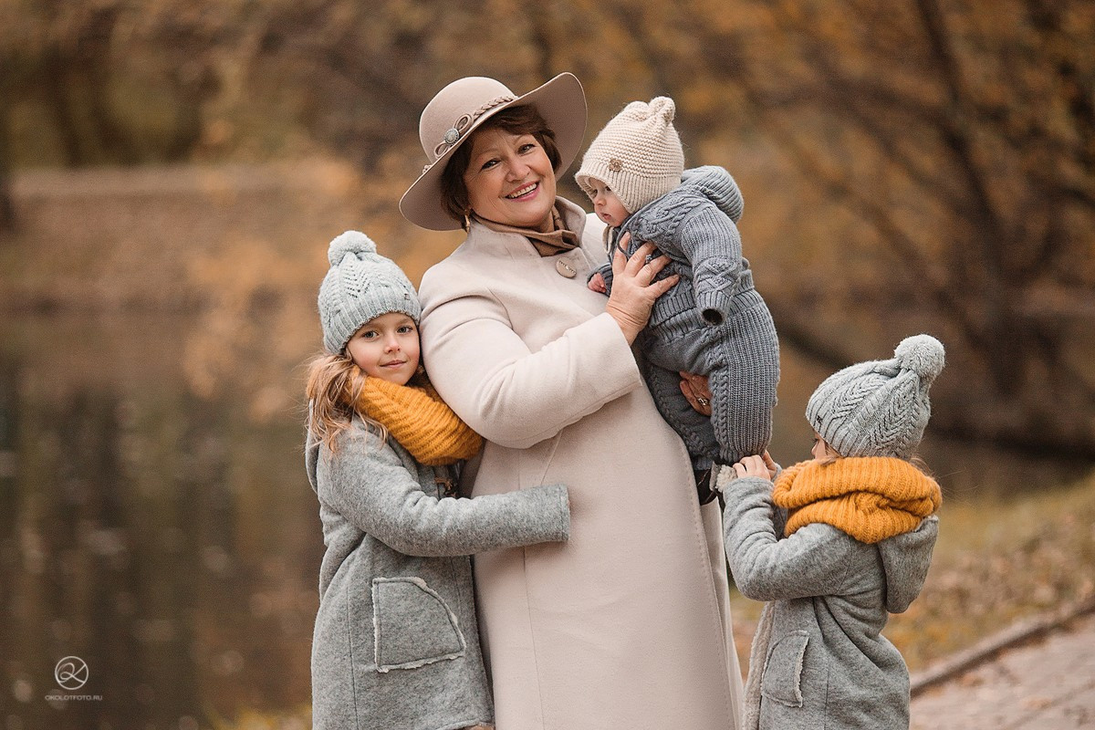 Фотосессия семьи с бабушкой и дедушкой, семейная фотосессия