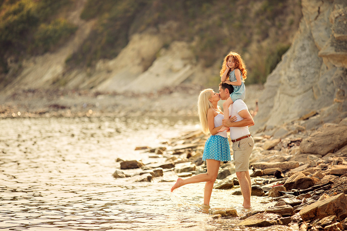 Семейная фотосессия на море