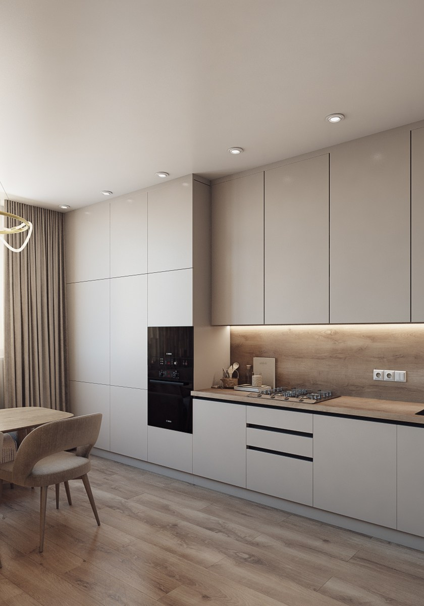 Однокомнатная квартира в г. Ессентуки для сдачи в аренду. Дизайн интерьера, 3D визуализация и 3D моделирование. Создание проектов и чертежей. КМВ: Кисловодск, Пятигорск, Ессентуки и удаленно