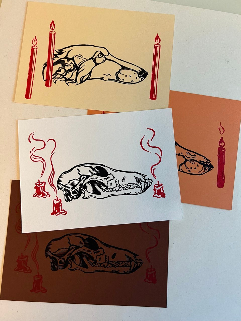 Линогравюры. Собачий художник Поля Стриж