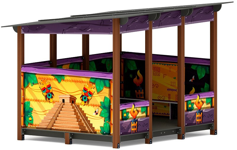 Теневой навес (Майя) МФ 78.31.24-06 Габариты (ШхДхВ): 3100х2400х2600 мм Зона безопасности, мм: 4100х3400