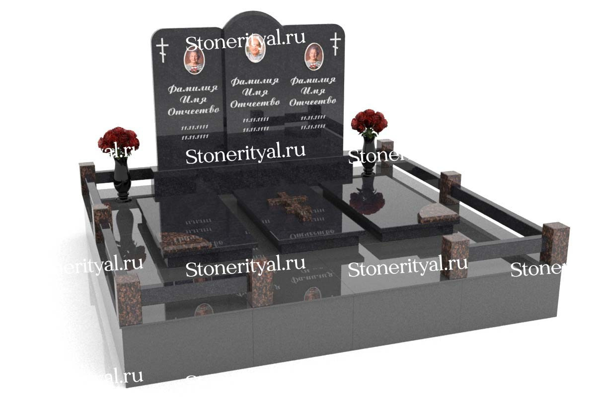Семейные памятники. Изготовление и установка памятников в Москве и МО