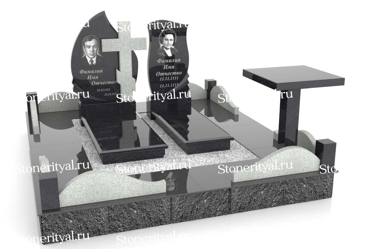 Семейные памятники. Изготовление и установка памятников в Москве и МО